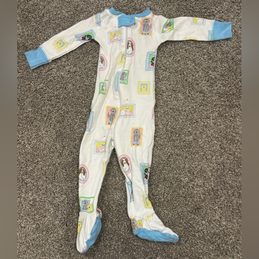 Dog Print Footie Pjs